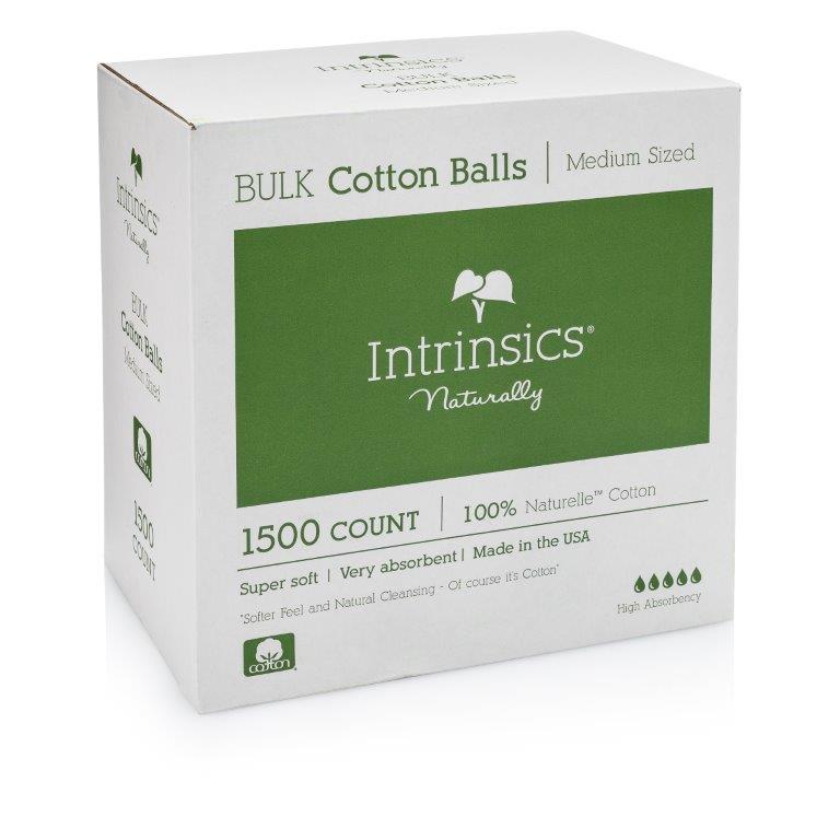 Intrinsics 100% Cotton Balls Medium Size 1500ct 