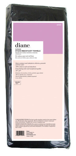 Diane Black Stain Resistant Towels 12pk 