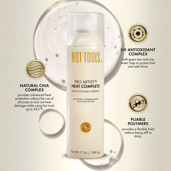 Hot Tools Pro Artist Heat Complete Proactive Flexible Hairspray 7oz