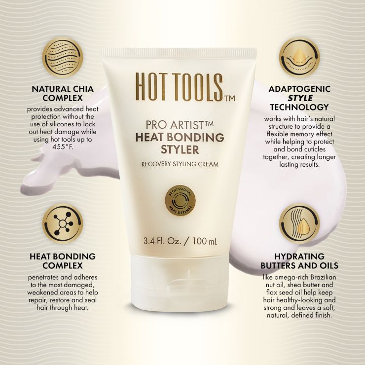 Hot Tools Pro Artist Heat Bonding Styler Recovery Styling Cream 3.4oz