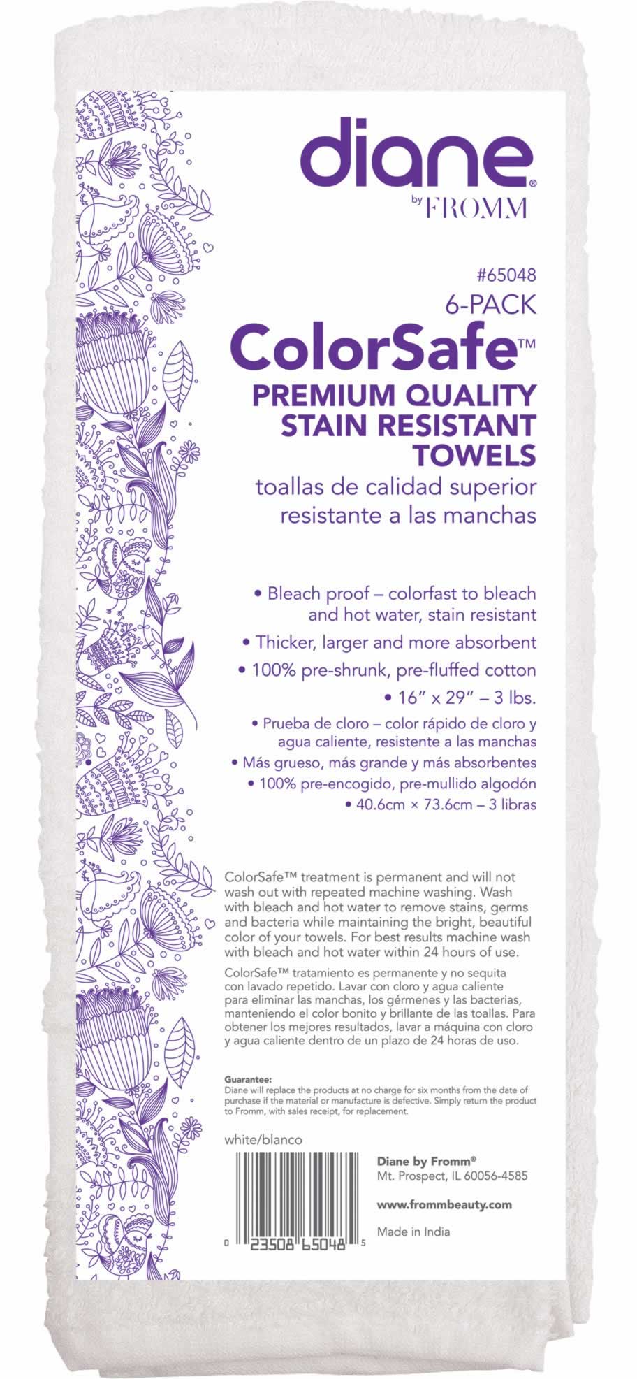 Diane Colorsafe Towels 6pk