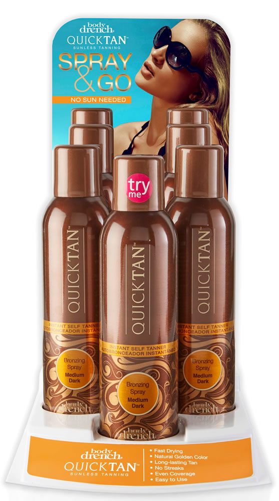 Body Drench Quick Tan Sunless Tanning Mist 6oz Display
