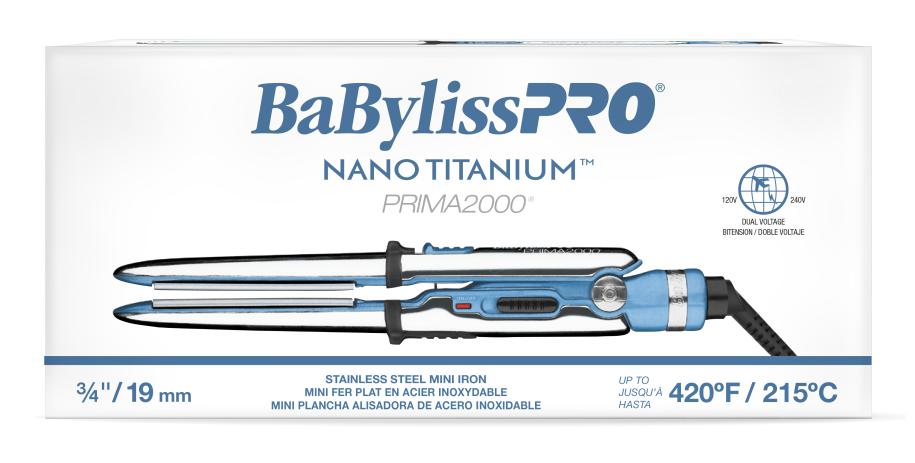 BabylissPro Nano Titanium PRIMA2000 Mini Straight Iron 