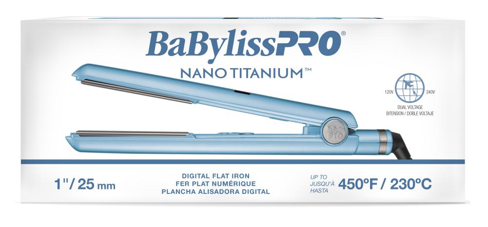BabylissPro Nano Titanium Digital Straightener 1" 