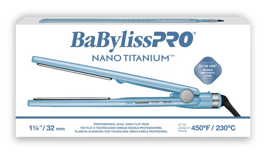 BabylissPro Nano Titanium Dual Ionic Straightener 1.25" 