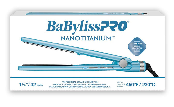 BabylissPro Nano Titanium Dual Ionic Straightener 1.25" 