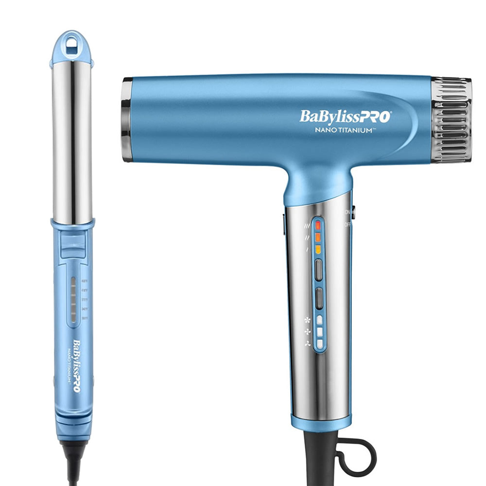 BabylisssPro Nano Light Dryer &amp; Ultra Sleek Styling Iron Combo 