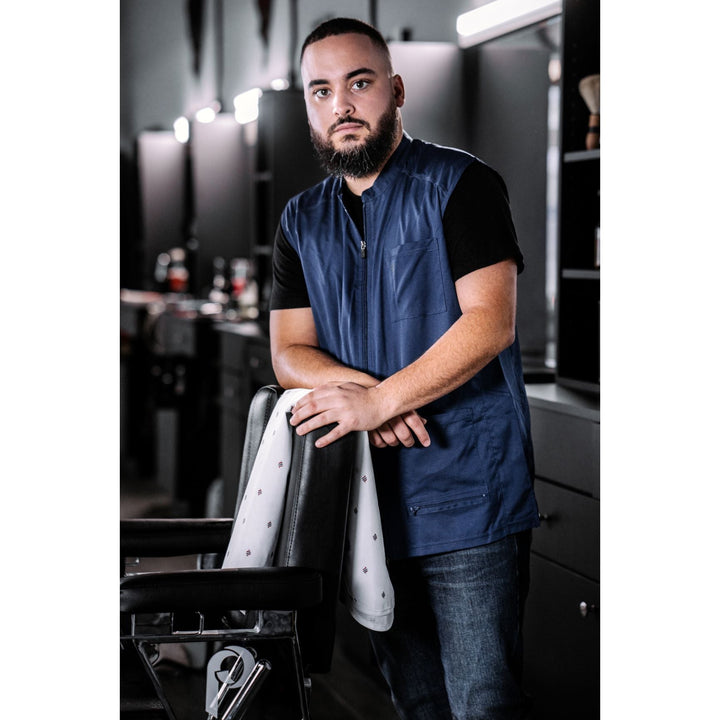 Barber Strong - The Barber Vest Blue
