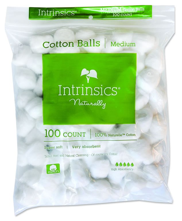 Intrinsics 100% Cotton Balls Triple Sized 100ct 