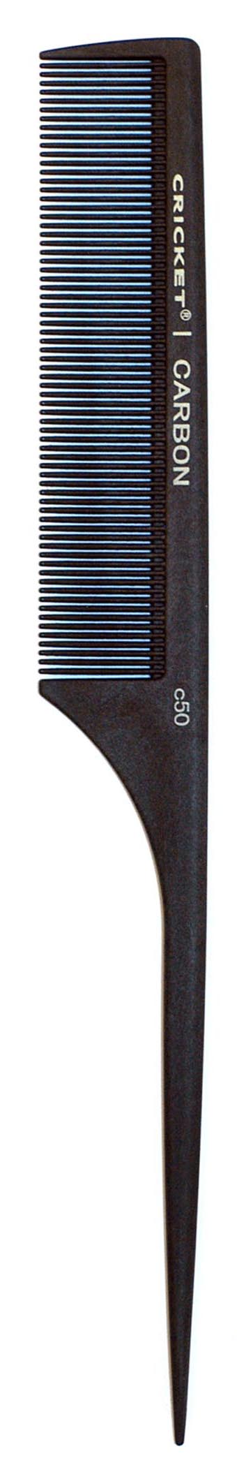 Cricket Carbon Comb - Fine Tooth Rattail 