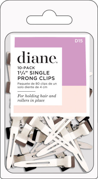 Diane Curl Clips Single Prong 80pk 