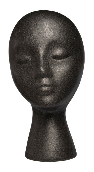 Diane Black Styrofoam Head 