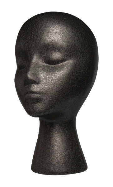 Diane Black Styrofoam Head 