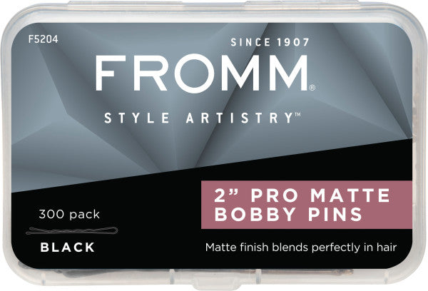Fromm Pro Matte Black Bobby Pins 2" 300pk 
