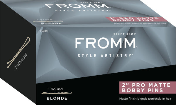 Fromm Pro Matte Blonde Bobby Pins 2" 1lb Box 