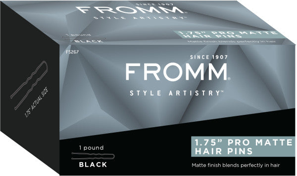 Fromm Pro Matte Black Hair Pins 1.75" 1lb Box 