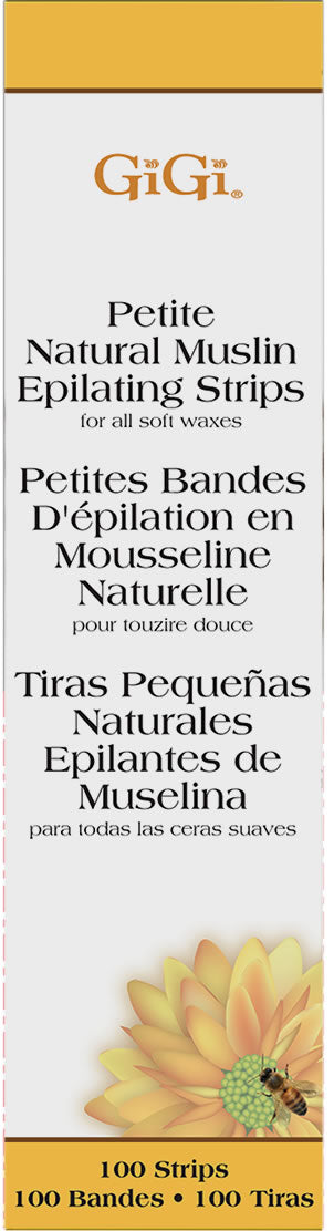 GiGi Natural Muslin Strips Petite .75 x 4.5" 100pk 