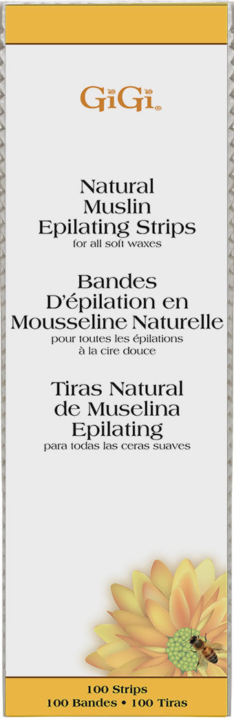 GiGi Large Natural Muslin Strips 9 x 3" 100pk 