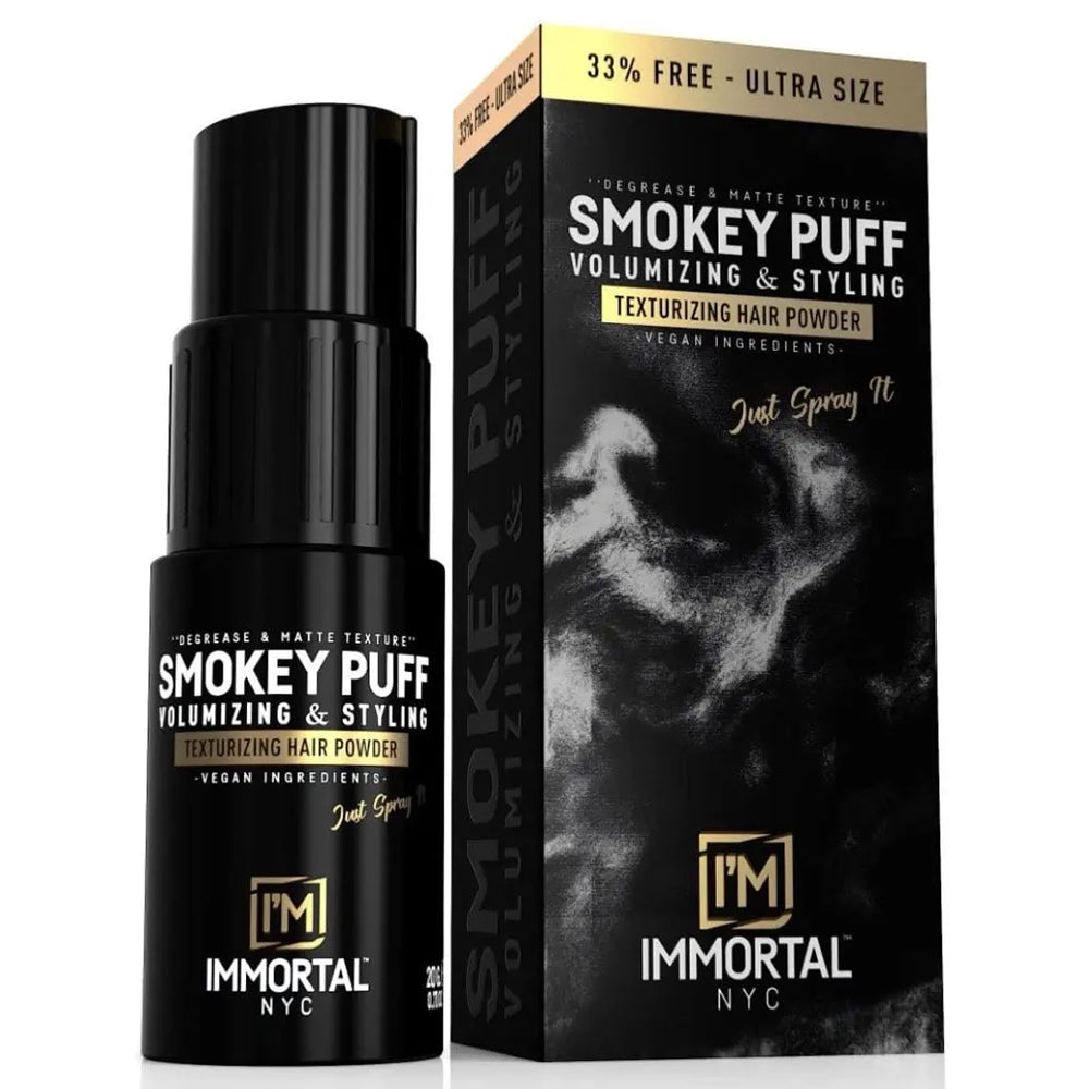 Immortal Smokey Puff Volume &amp; Styling Spray Powder 20gm (Black)