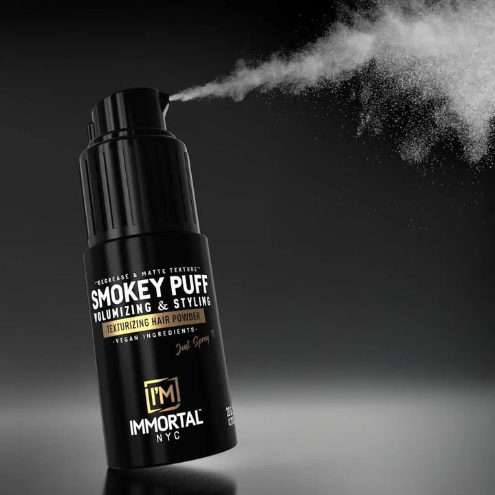 Immortal Smokey Puff Volume &amp; Styling Spray Powder 20gm (Black)