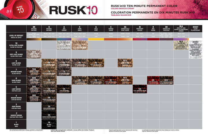 Rusk In 10 Permanent Creme Color 3.4oz