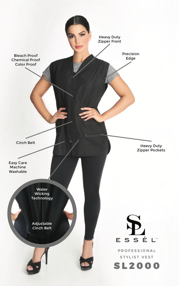ESSEL Pro Bleach Proof Stylist Vest 