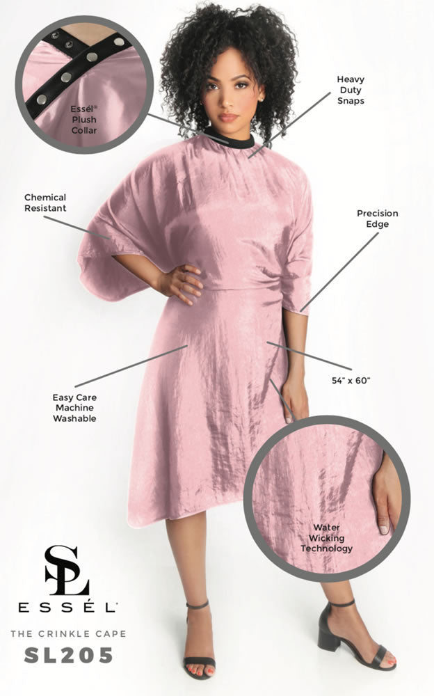 ESSEL Crinkle Chemical Cape (Pink) 