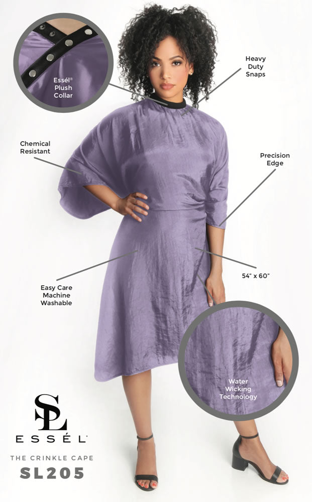 ESSEL Crinkle Chemical Cape (Purple) 