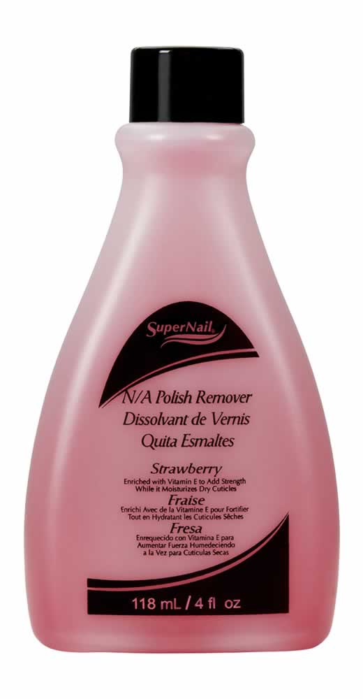 Supernail Strawberry Scented Non-Acetone Polish Remover 4oz 