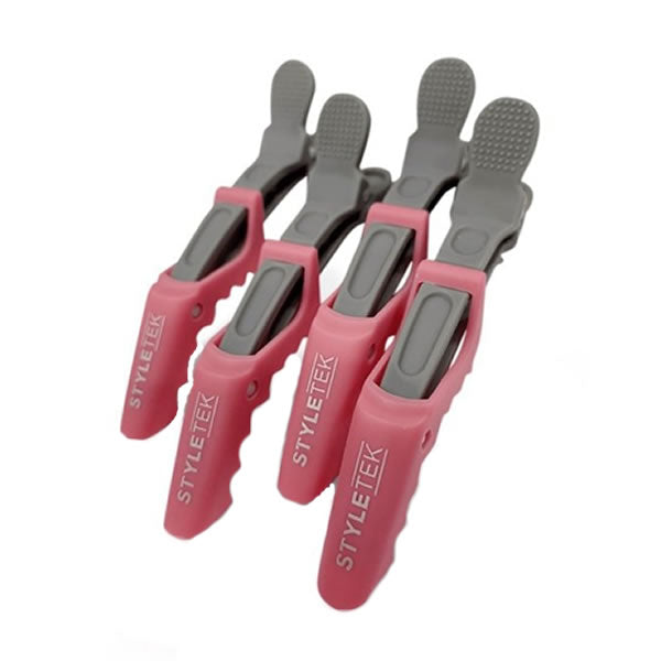 Styletek Perfect-Grip Alligator Clips 4pk - Pink 