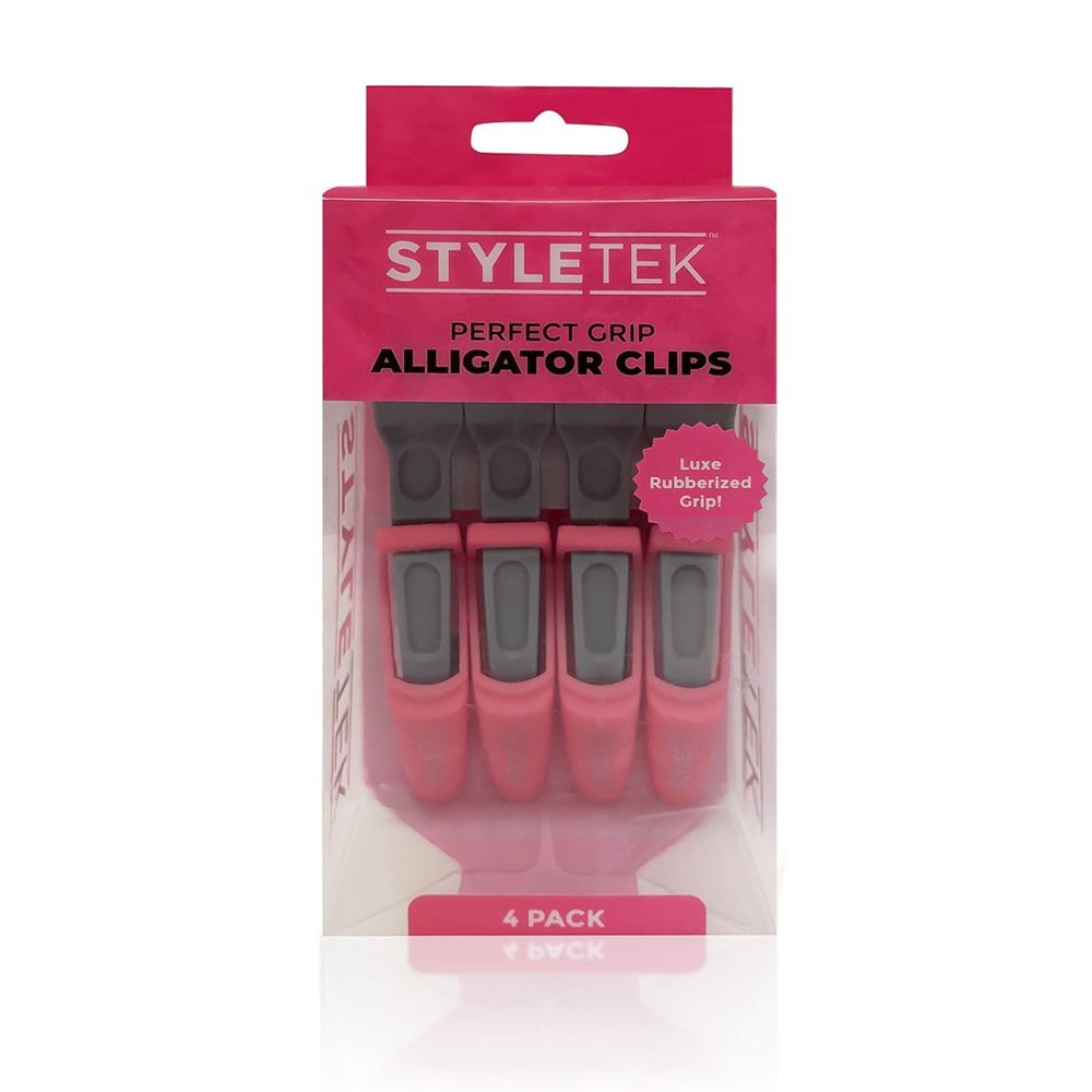 Styletek Perfect-Grip Alligator Clips 4pk - Pink 