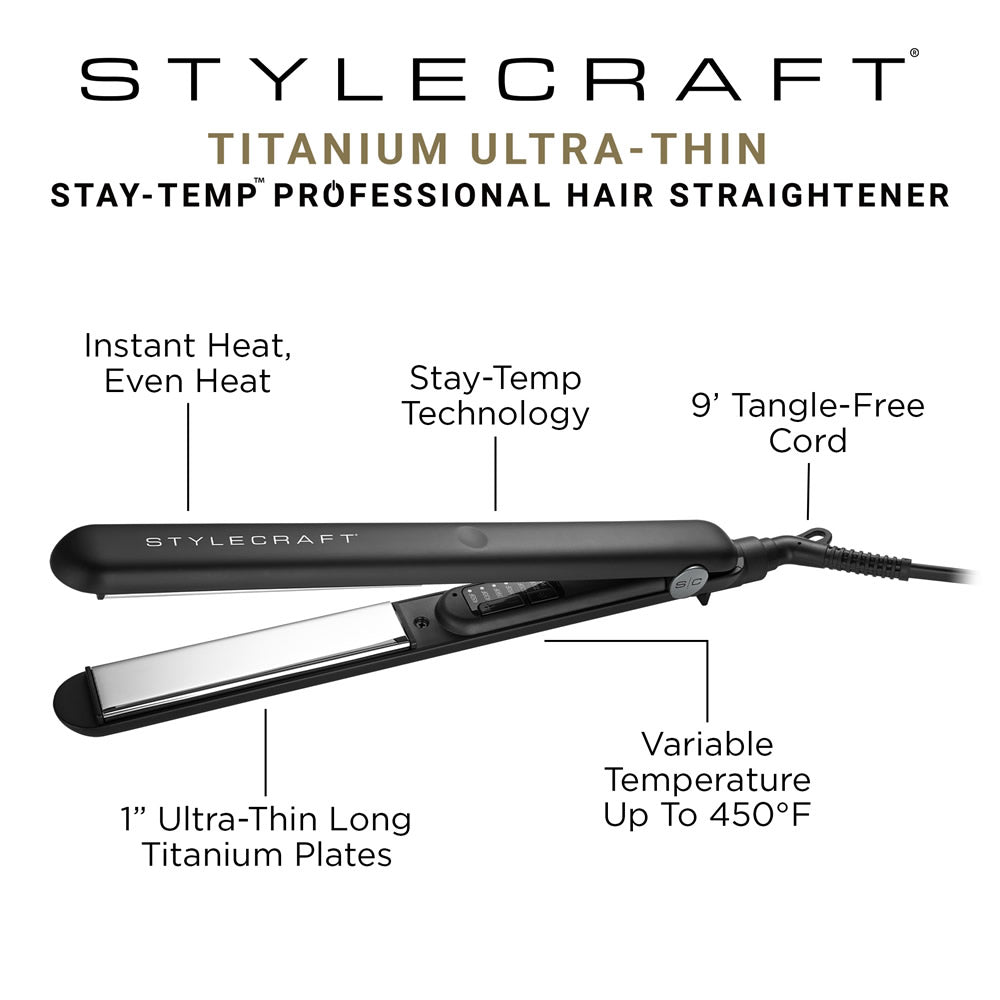 Stylecraft Stay-Temp Flat Iron 1" 