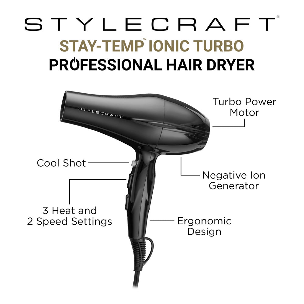 Stylecraft Stay-Temp Ionic Turbo Dryer 
