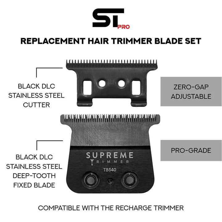Supreme Recharge Trimmer Deep-Tooth Replacement Blade 