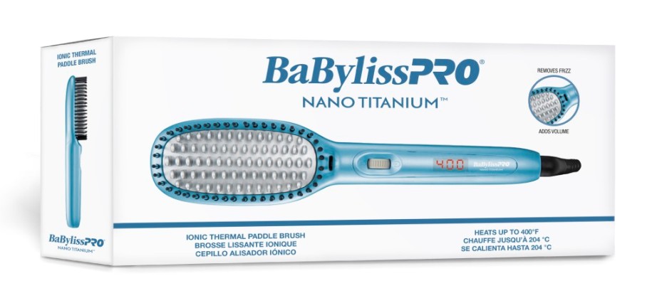 BabylissPro Nano Titanium Thermal Paddle Brush 