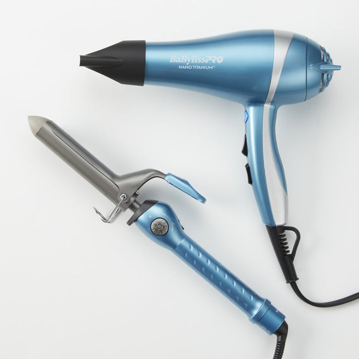 BabylissPro Nano Titanium Dryer &amp; 1" Curling Iron Combo 