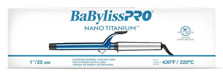 BabylissPro Nano Titanium Extended Barrel Curling Irons
