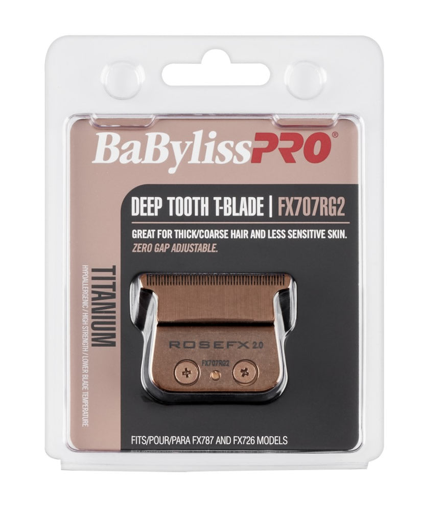BabylissPro Rose Gold Titanium Deep-Tooth Trimmer Blade 