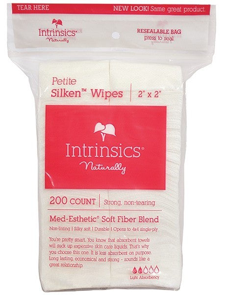Intrinsics Petite Silken Wipes 2x2" 200pk 