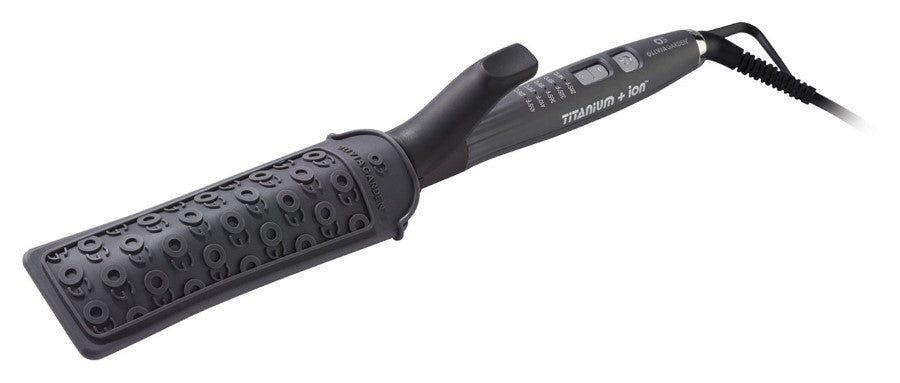 Olivia Garden Pro 1" Titanium Curling Iron w/ Free Detangling Brush 