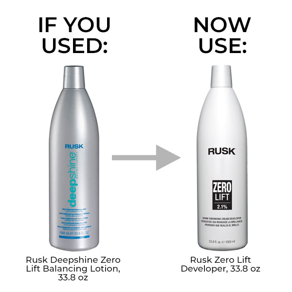 Rusk Zero Lift Shine Enhancing Cream Developer 33oz